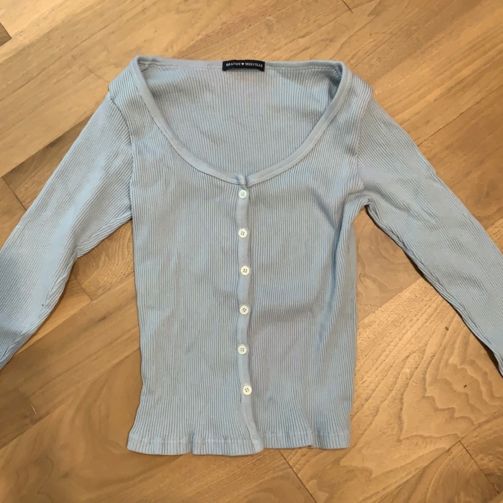 Long sleeve brandy Melville crop top